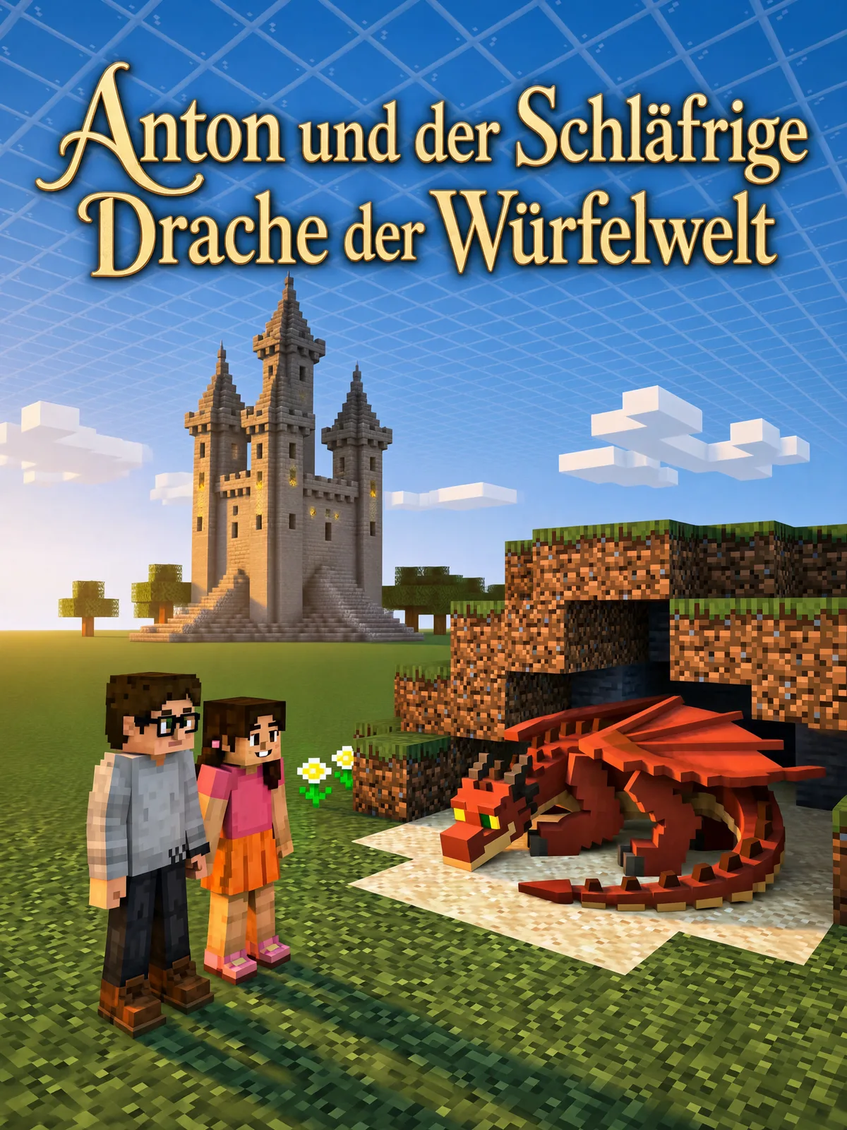 Cover von „Anton und der schläfrige Drache der Würfelwelt“