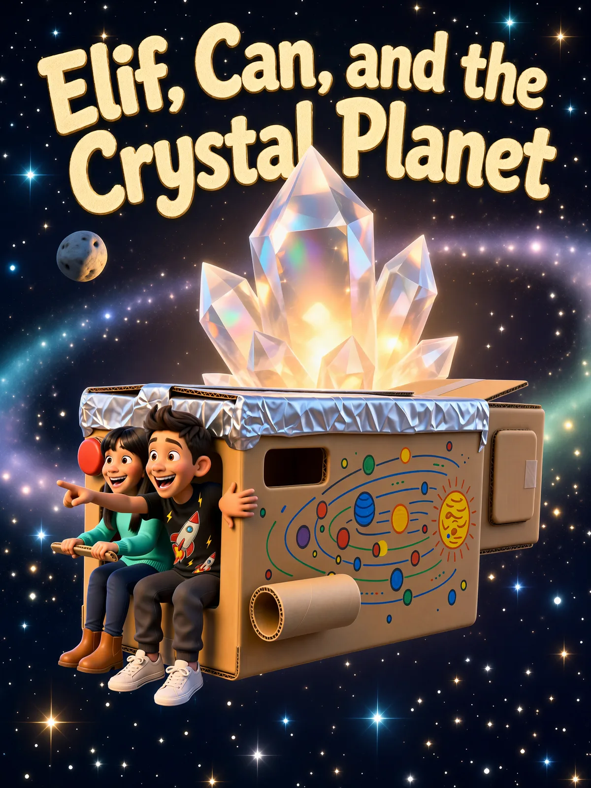 Cover of “Elif, Can, and the Crystal Planet”