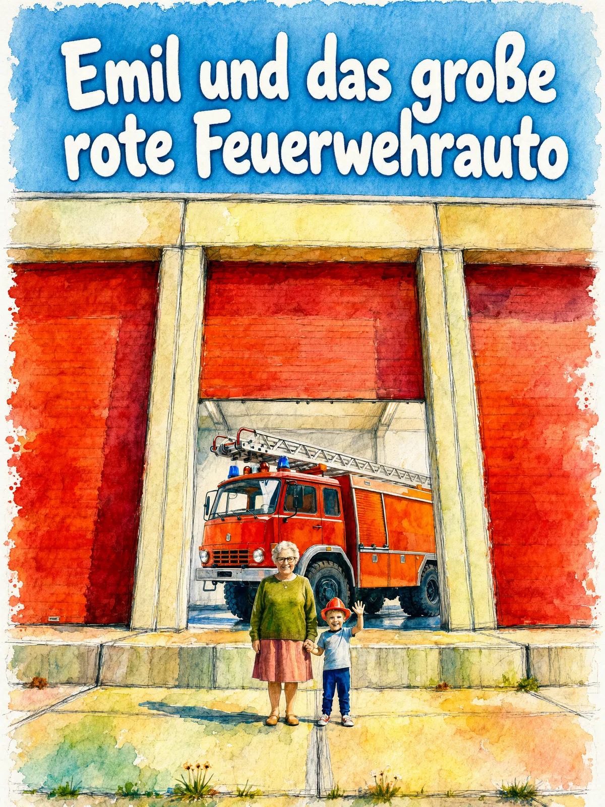 Cover von „Emil und das große rote Feuerwehrauto“