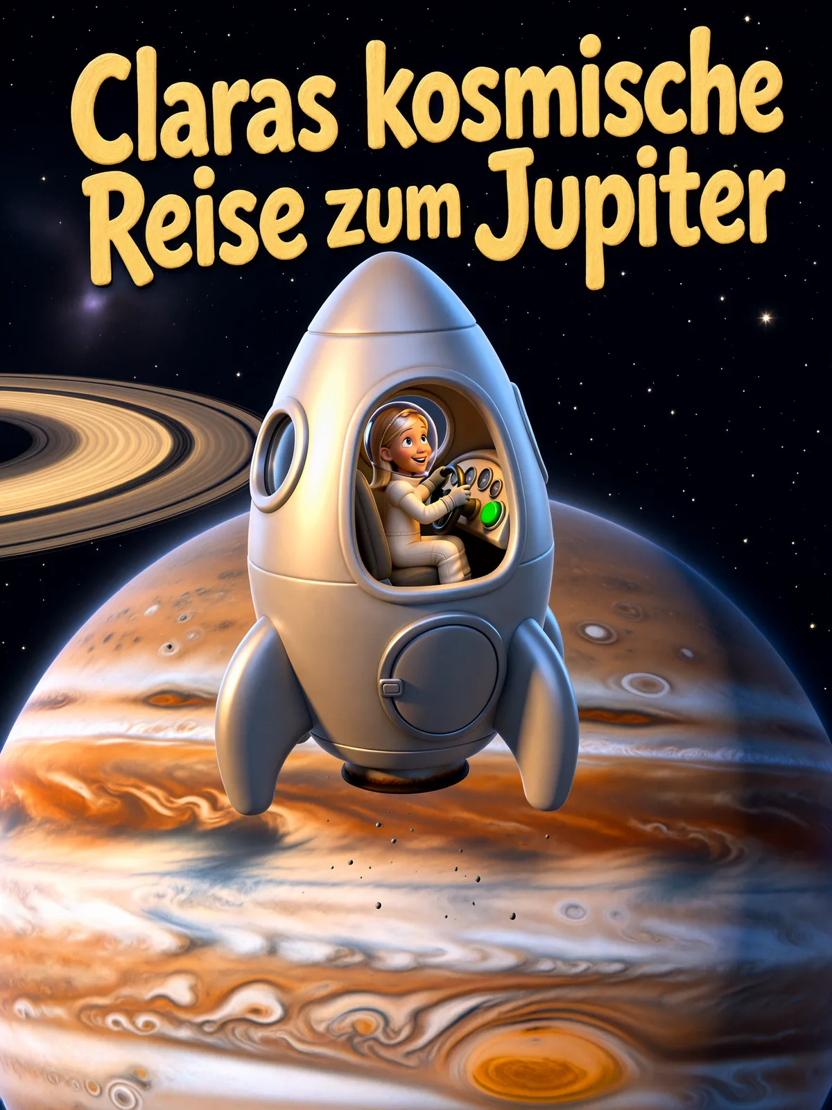 Cover von „Claras kosmische Reise zum Jupiter“