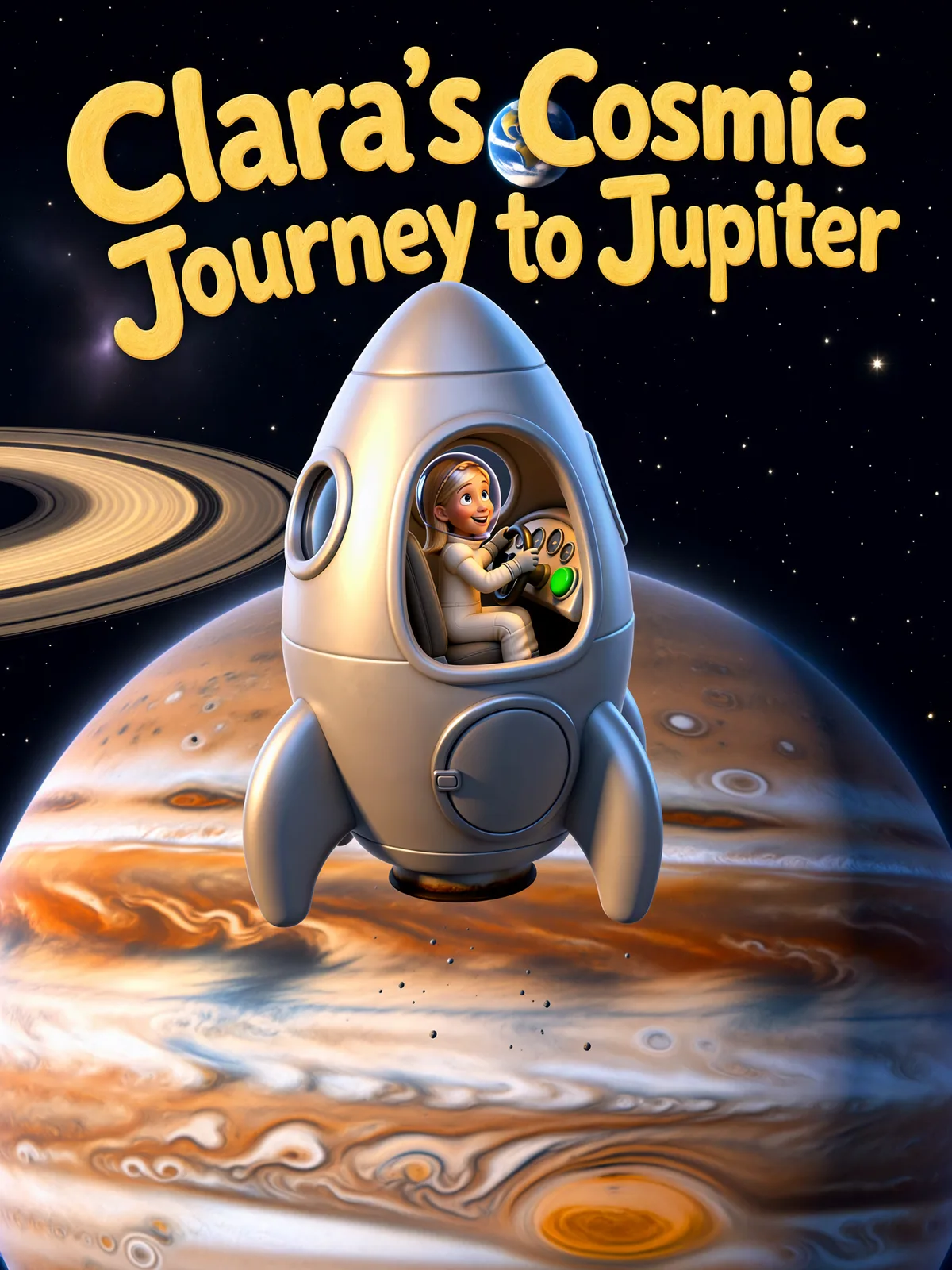 Cover of “Clara's Cosmic Journey to Jupiter”