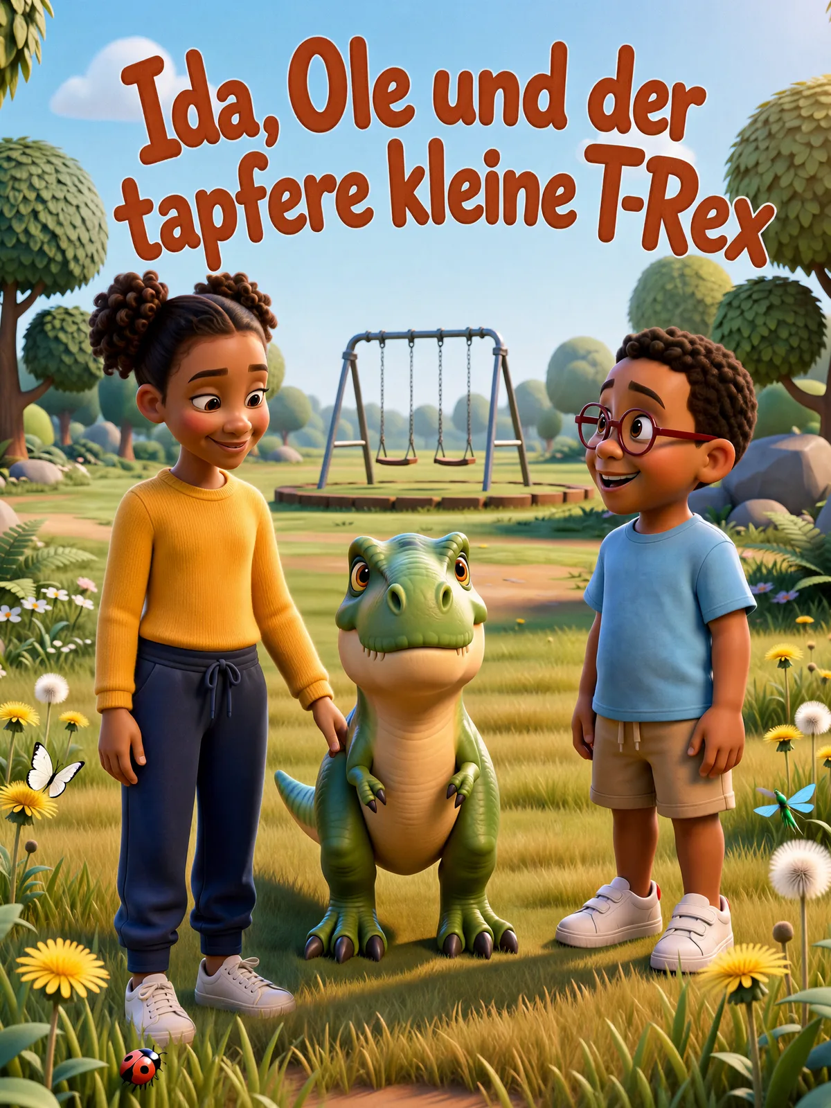 Cover von „Ida, Ole und der tapfere kleine T-Rex“
