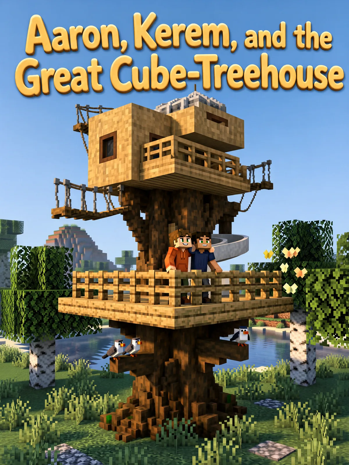 Aaron, Kerem, and the Great Cube-Treehouse